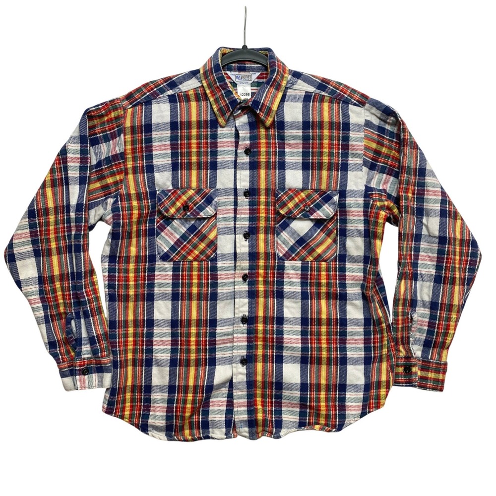 Five Brother Shirt Mens Large Multi-Color Plaid Flannel Button-Down Workwear